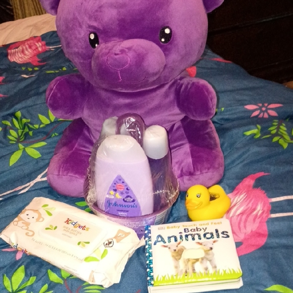 Purple Plush Bear Toy